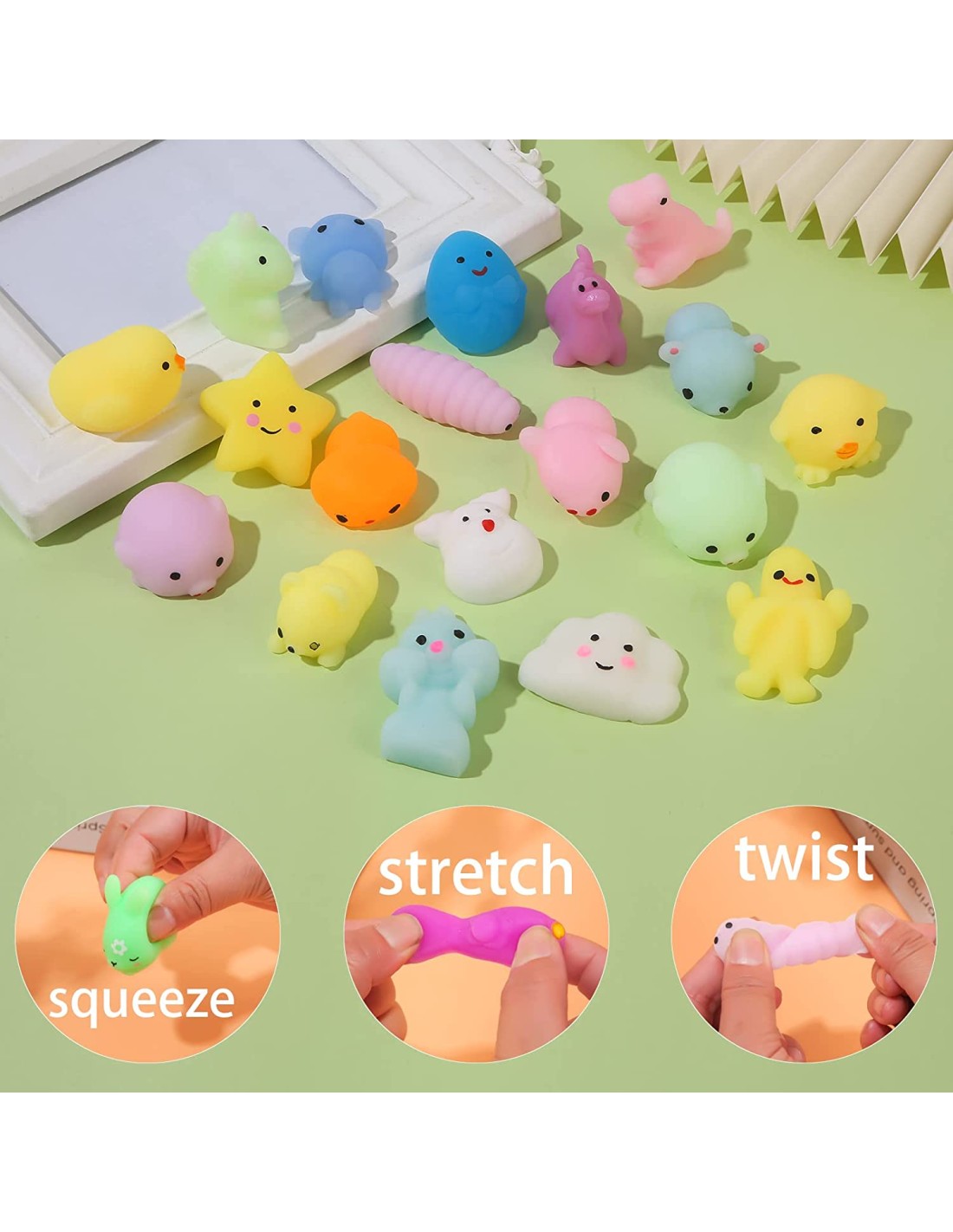 Žaislų rinkinys nykštukams10 vnt, modelinas, fidget Žaislų rinkinys nykštukams10 vnt, modelinas, fidget