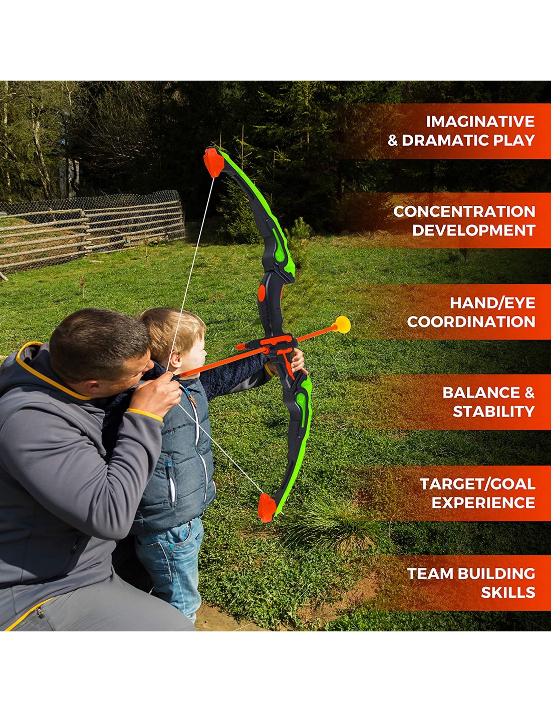 Šviečiantis lankas su 6 strėlėmis, taikinys - dartai, tinkamas lauke ir namuose Šviečiantis lankas su 6 strėlėmis, taikinys - dartai, tinkamas lauke ir namuose