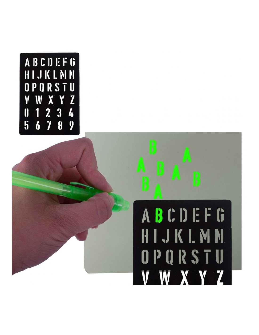 Magiška lenta piešimui su LED lempute A3 formato, su šviečiančiu rašikliu, raidžių formos Magiška lenta piešimui su LED lempute A3 formato, su šviečiančiu rašikliu, raidžių formos