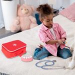 Daktaro rinkinys medinis, su rankine, klausymo aparatas, dantisto rinkinys Daktaro rinkinys medinis, su rankine, klausymo aparatas, dantisto rinkinys