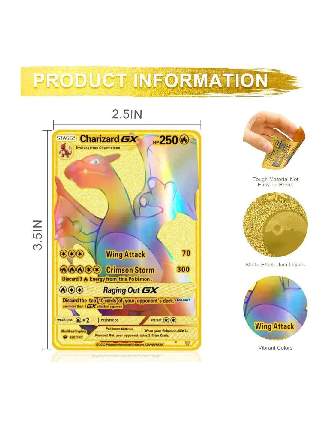 Pokemon kortos 30 vnt. auksinė kolekcija Gx Rare V serijos Vmax Rares