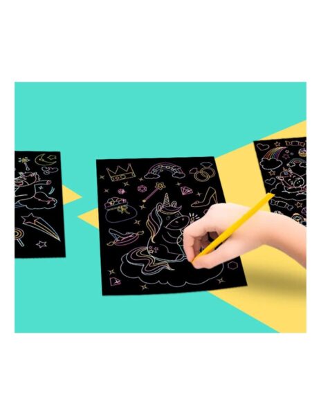 Braižymo kortelių rinkinys su vandenyno gyvūnų formelėmis, 5 kortelės