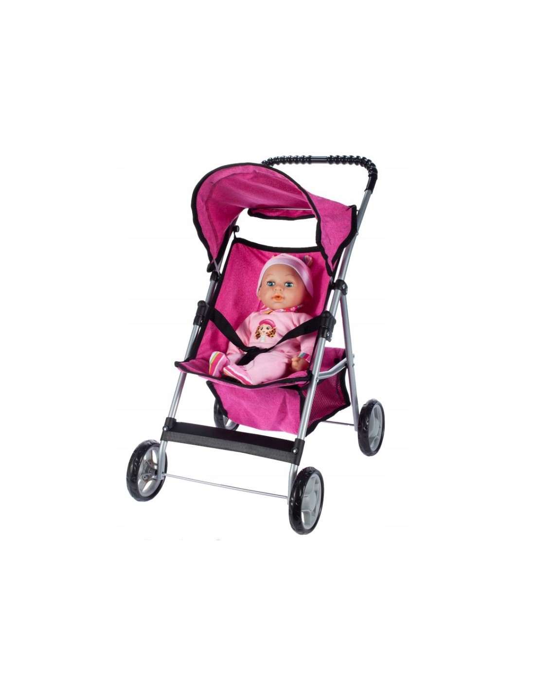 Vežimėlis lėlei vaikiškas, sulankstomas Vežimėlis lėlei vaikiškas, sulankstomas