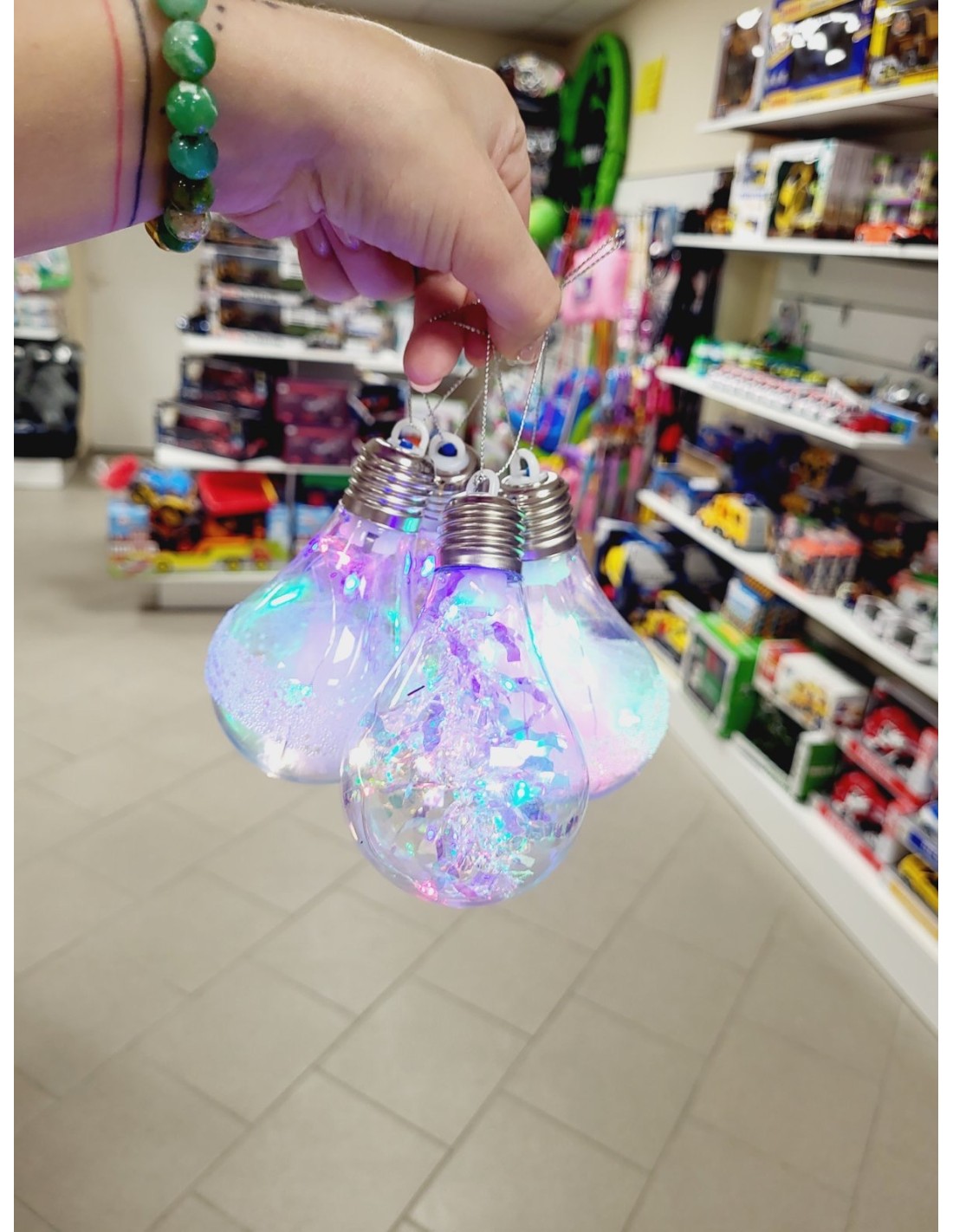 LED žaisliukai kalėdinė dekoracija, tinkami puošti ant eglutės