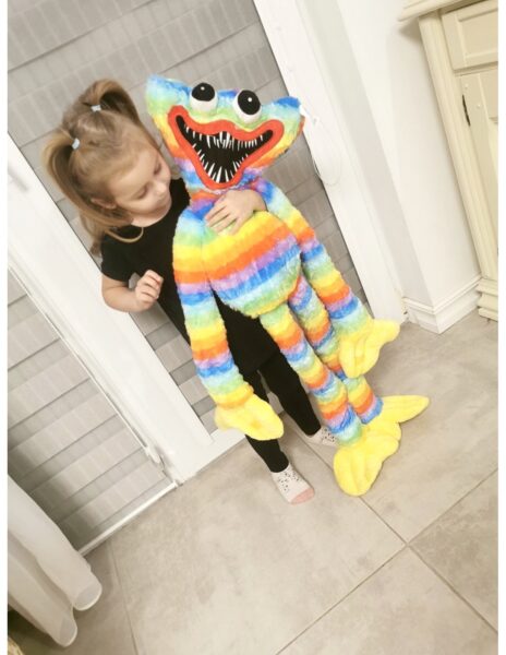 Huggy wuggy pliušinis žaislas 100 cm. aukštis, ROŽINIS Huggy wuggy pliušinis žaislas 100 cm. aukštis, ROŽINIS