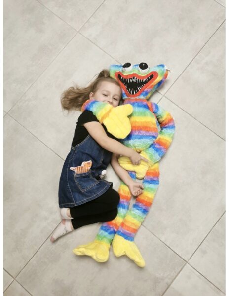 Huggy wuggy pliušinis žaislas 100 cm. aukštis, ROŽINIS Huggy wuggy pliušinis žaislas 100 cm. aukštis, ROŽINIS