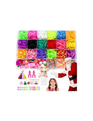 Apyrankių pynimo iš gumelių rinkinys, 1200 gumelių ir priedai