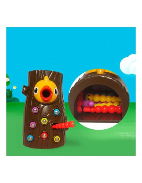 Magnetinis montessori tipo žaidimas - genys traukia kirminus Magnetinis montessori tipo žaidimas - genys traukia kirminus