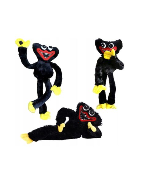 Huggy wuggy pliušinis žaislas 100 cm. aukštis, JUODAS Huggy wuggy pliušinis žaislas 100 cm. aukštis, JUODAS