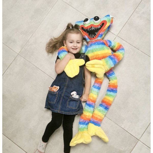 Huggy wuggy pliušinis žaislas 100 cm. aukštis, JUODAS Huggy wuggy pliušinis žaislas 100 cm. aukštis, JUODAS