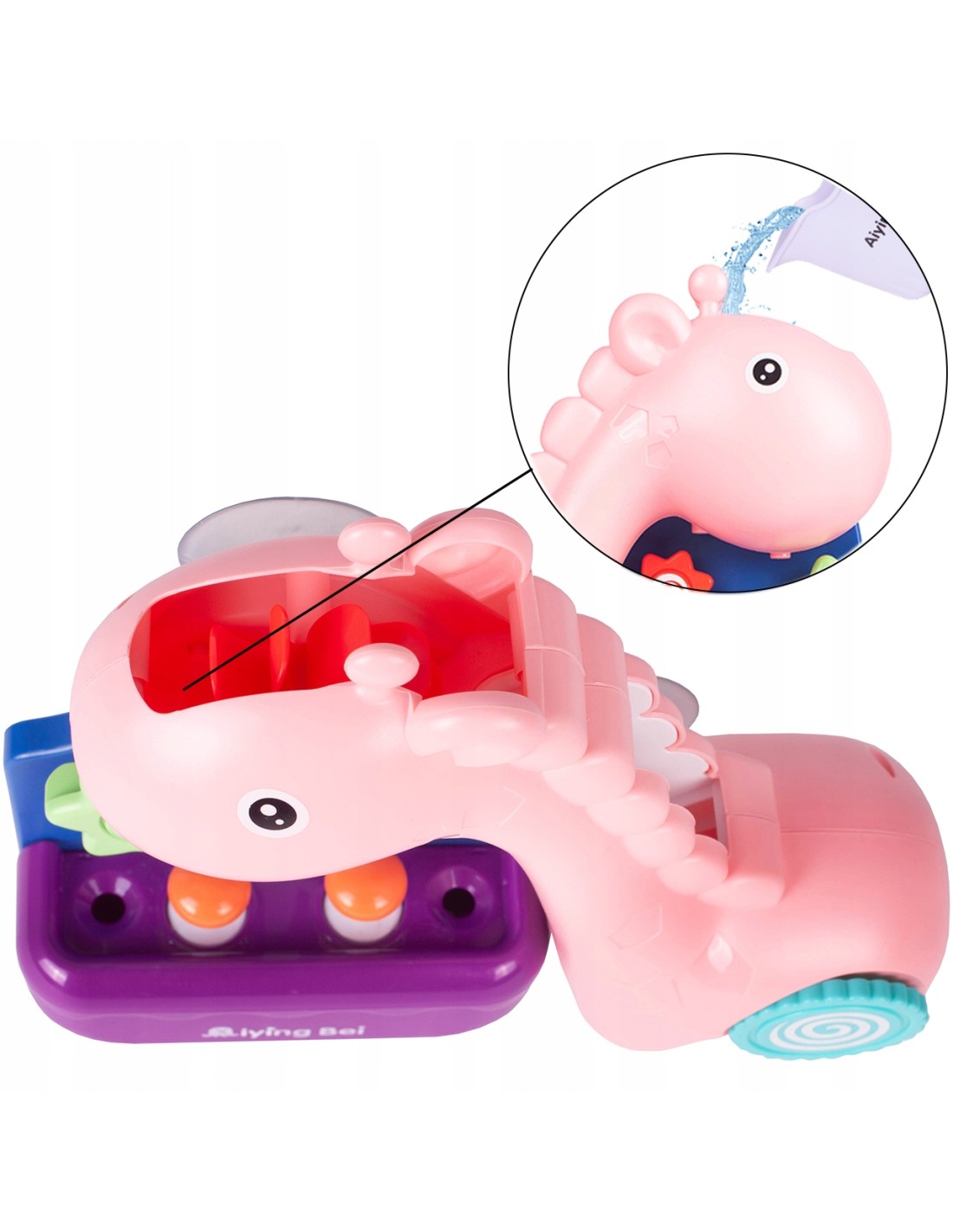 Vonios žaislas, tvirtinamas prie šono, žirafa