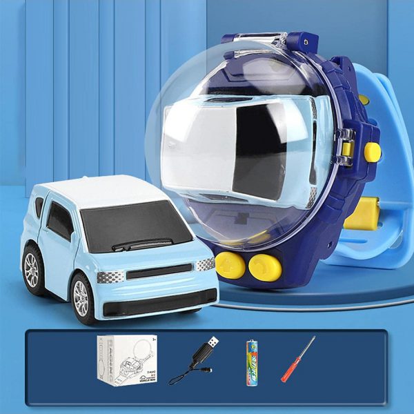 Mini nuotolinio valdymo automobilis laikrodis valdymo pultas, mėlyna spalva