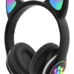 Belaidės ausinės Belaidės Bluetooth ausinės "Cat ears" su LED apšvietimu