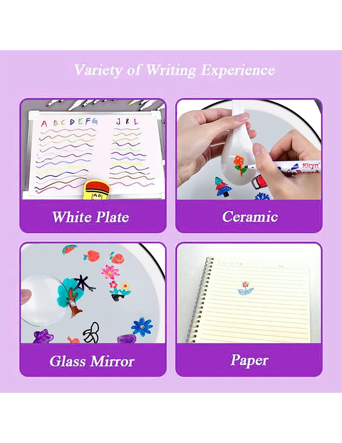 Magiški flomasteriai, plaukiojantys ant vandens piešiniai, rinkinyje yra 11 vnt. ir porcelianinis šaukštelis Magiški flomasteriai, plaukiojantys ant vandens piešiniai, rinkinyje yra 11 vnt. ir porcelianinis šaukštelis