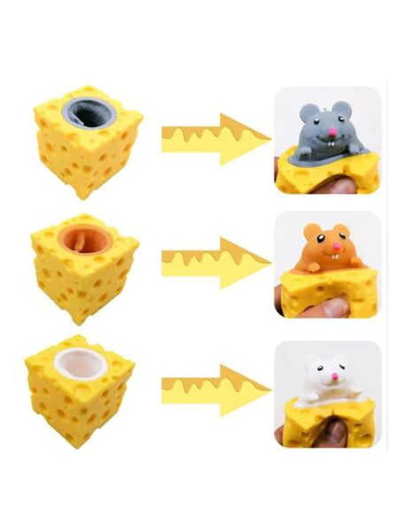 Fidget antistresinis suspaudžiamas kamuoliukas pelė sūryje Fidget antistresinis suspaudžiamas kamuoliukas pelė sūryje