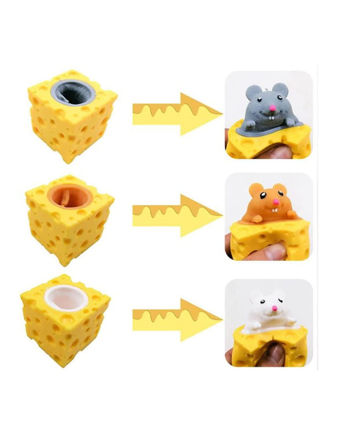 Fidget antistresinis suspaudžiamas kamuoliukas pelė sūryje