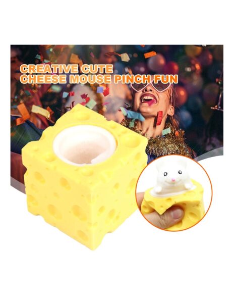 Fidget antistresinis suspaudžiamas kamuoliukas pelė sūryje Fidget antistresinis suspaudžiamas kamuoliukas pelė sūryje