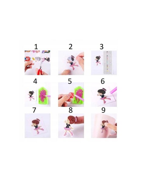 Deimantinės mozaikos lipdukai 5D, 9 vnt. rinkinyje, vandens gyvūnai Deimantinės mozaikos lipdukai 5D, 9 vnt. rinkinyje, vandens gyvūnai