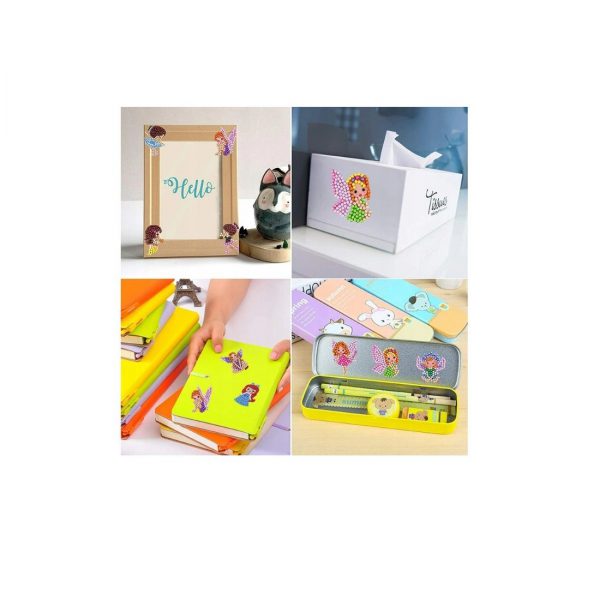 Deimantinės mozaikos lipdukai 5D, 9 vnt. rinkinyje, vandens gyvūnai Deimantinės mozaikos lipdukai 5D, 9 vnt. rinkinyje, vandens gyvūnai