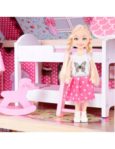 Lėlė su priedais, aukštis 14 cm. Lėlė su priedais, aukštis 14 cm.