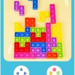 Pop it dėlionė TETRIS, fidget antistresinis žaidimas