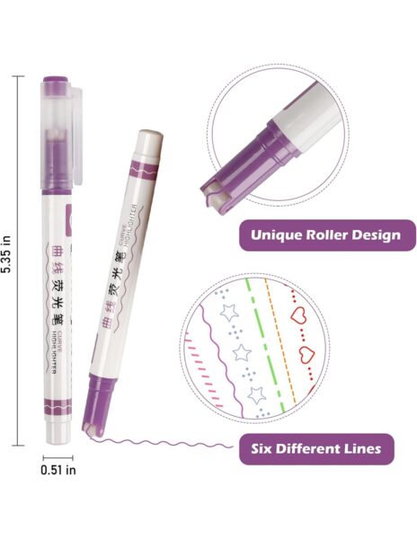 LINEAR spalvoti žymekliai/flomasteriai/markeriai, 6 spalvos, rašantis ornamentais LINEAR spalvoti žymekliai/flomasteriai/markeriai, 6 spalvos, rašantis ornamentais