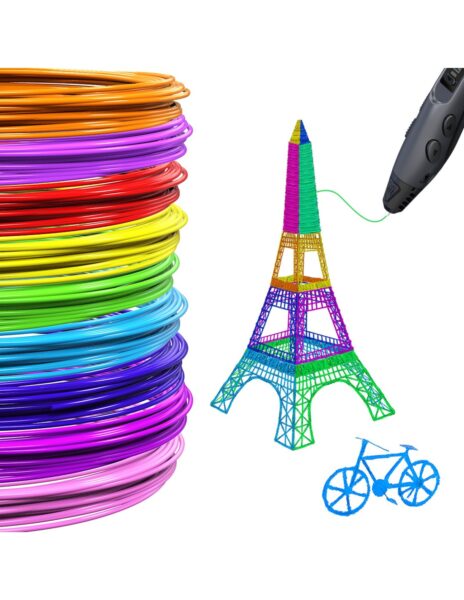 3D rašiklio papildymai, PLA 175mm., 10 spalvų, 48 metrai 3D rašiklio papildymai, PLA 175mm., 10 spalvų, 48 metrai
