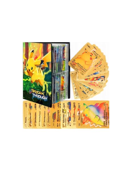 Pokemon kortos 10 vnt. auksinė kolekcija Gx Rare V serijos Vmax Rares+ albumas 240 kortoms