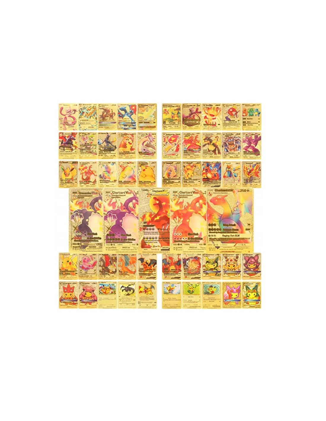 Pokemon kortos 10 vnt. auksinė kolekcija Gx Rare V serijos Vmax Rares+ albumas 240 kortoms Pokemon kortos 10 vnt. auksinė kolekcija Gx Rare V serijos Vmax Rares+ albumas 240 kortoms
