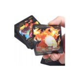 Pokemon kortos 165 vnt. kolekcija Charizard Vmax, juodos, auksinės ir sidabrinė spalvos pakuotės po 55 vnt. Pokemon kortos 165 vnt. kolekcija Charizard Vmax, juodos, auksinės ir sidabrinė spalvos pakuotės po 55 vnt.