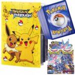 Pokemon kortos rinkinys 360 kortų + 240 vnt talpos albumas kortoms