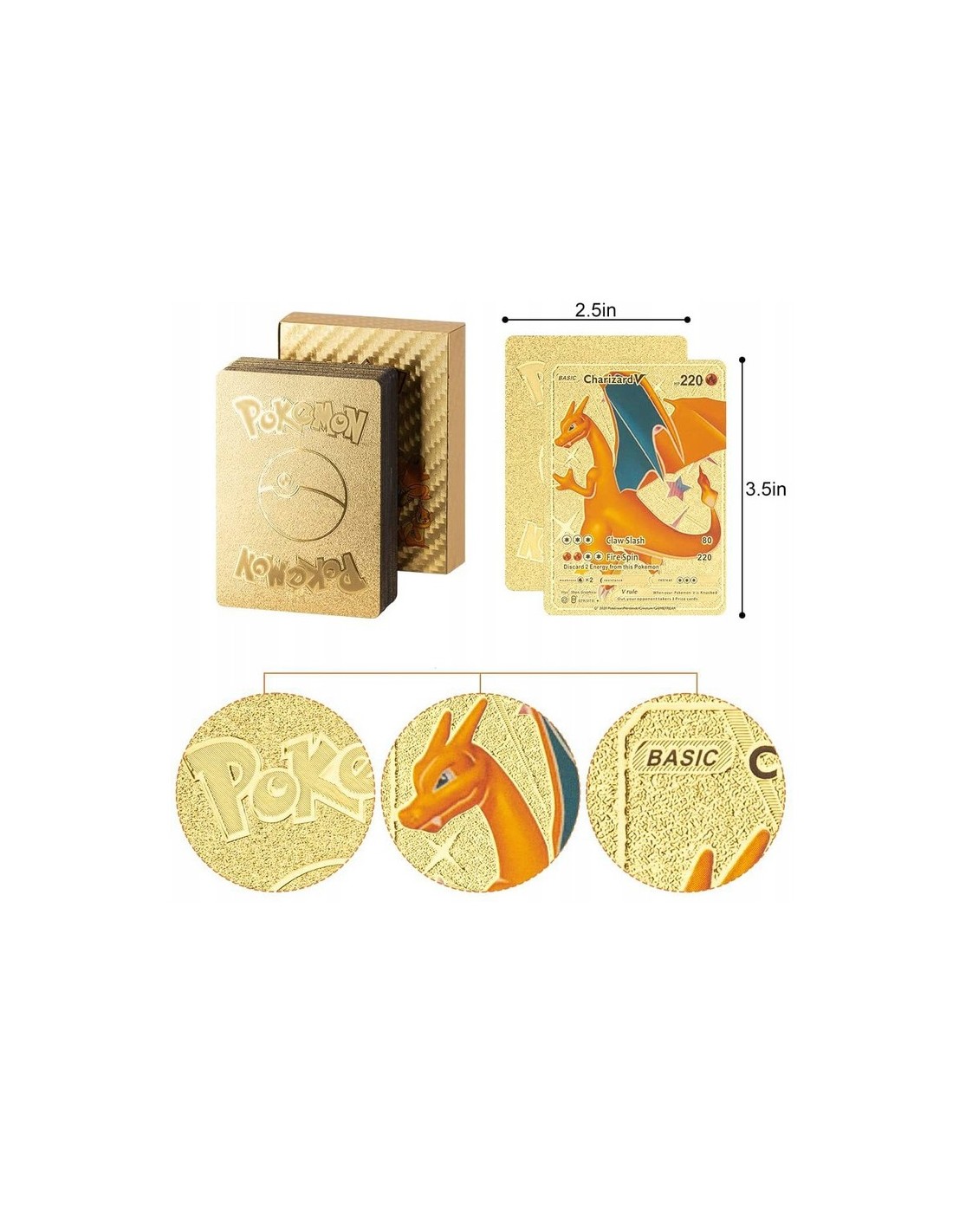Pokemon kortos 55 vnt. auksinė kolekcija Gx Rare V serijos Vmax Rares+ albumas 240 kortoms