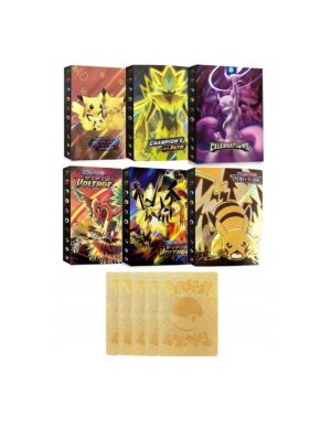 Pokemon kortos 55 vnt. auksinė kolekcija Gx Rare V serijos Vmax Rares+ albumas 240 kortoms
