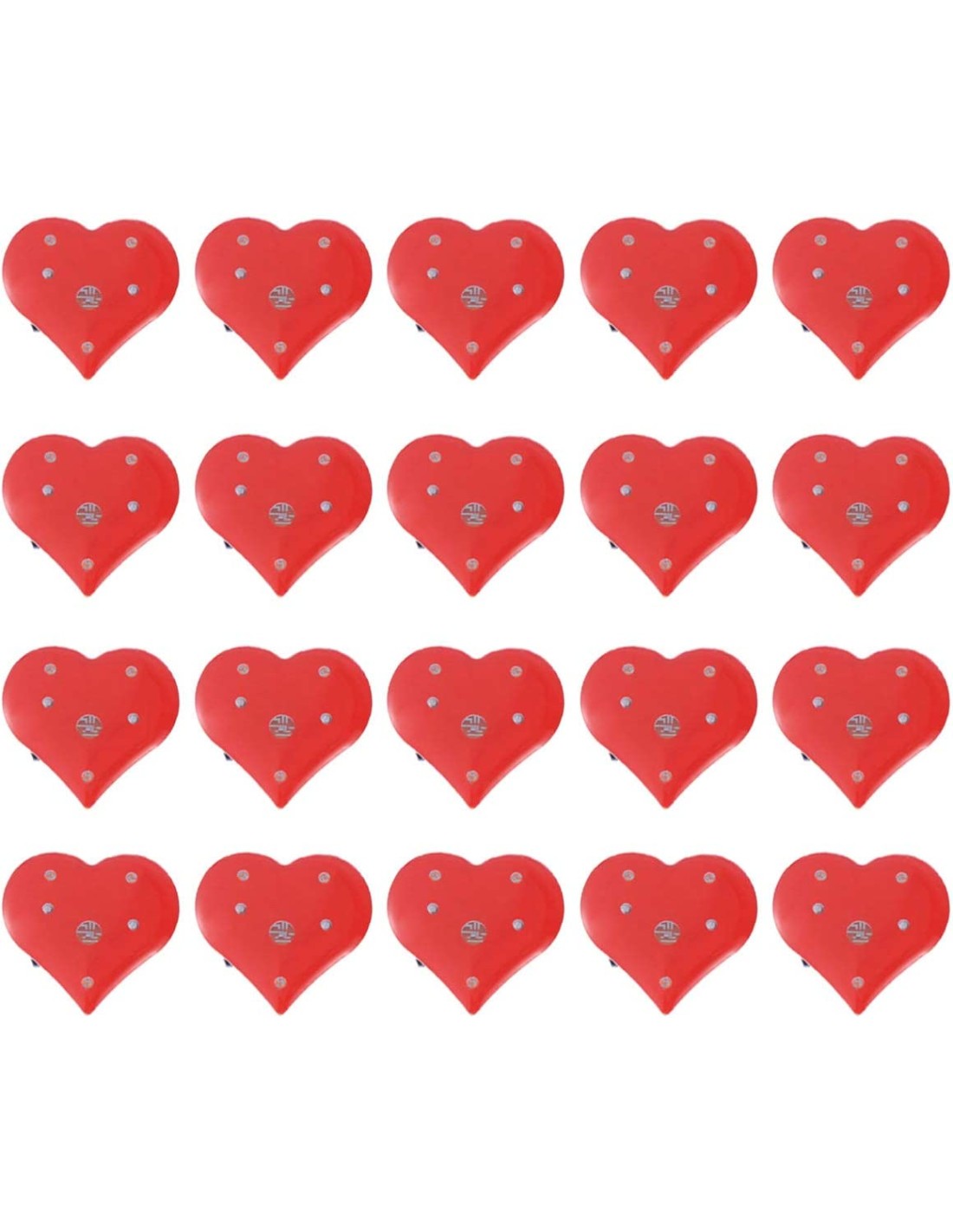 Širdelė LED Valentino dienai, šviečianti, įsegama į rūbus