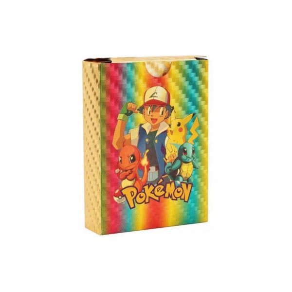 Pokemon kortos 55 vnt. auksinė spalvota kolekcija