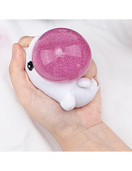 Suspaudžiamas antistresinis fidget pliušo kamuoliukas pakabutis Suspaudžiamas antistresinis fidget pliušo kamuoliukas pakabutis