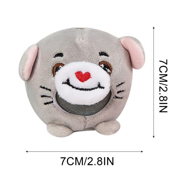 Suspaudžiamas antistresinis fidget pliušo kamuoliukas pakabutis Suspaudžiamas antistresinis fidget pliušo kamuoliukas pakabutis