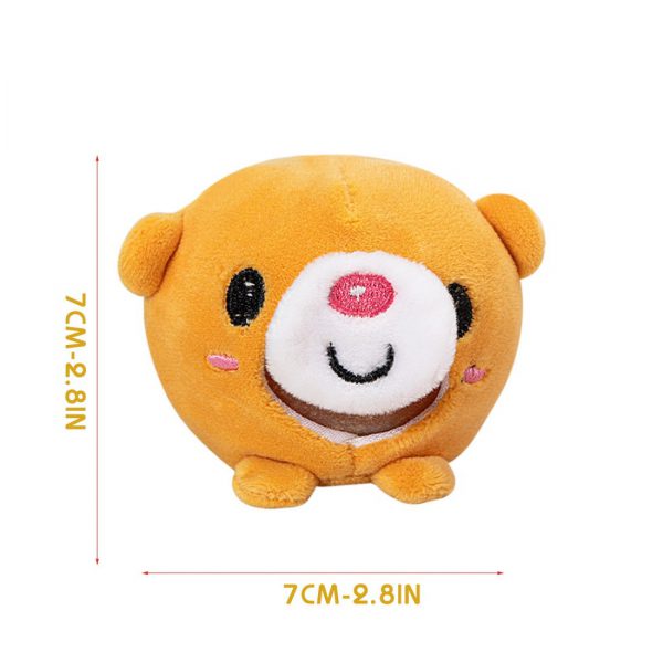 Suspaudžiamas antistresinis fidget pliušo kamuoliukas pakabutis Suspaudžiamas antistresinis fidget pliušo kamuoliukas pakabutis