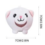 Suspaudžiamas antistresinis fidget pliušo kamuoliukas pakabutis Suspaudžiamas antistresinis fidget pliušo kamuoliukas pakabutis