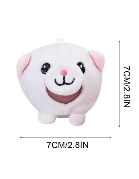 Suspaudžiamas antistresinis fidget pliušo kamuoliukas pakabutis Suspaudžiamas antistresinis fidget pliušo kamuoliukas pakabutis