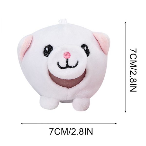 Suspaudžiamas antistresinis fidget pliušo kamuoliukas pakabutis Suspaudžiamas antistresinis fidget pliušo kamuoliukas pakabutis