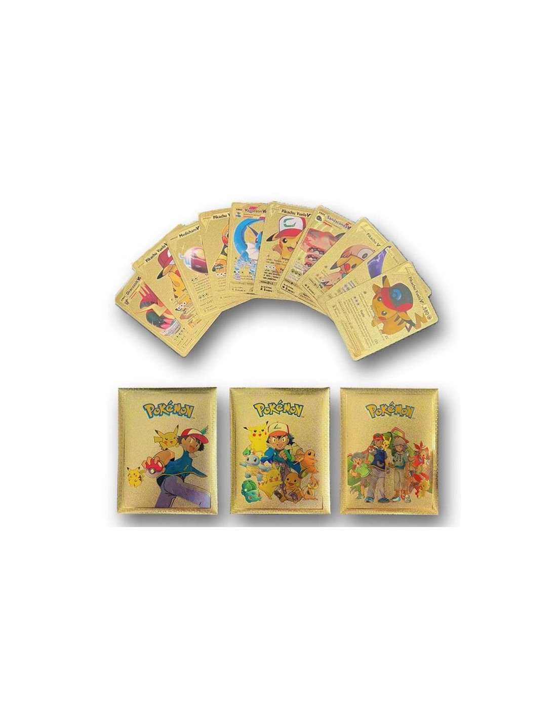 Pokemon kortos 20 vnt., auksinės ir juoda kolekcija Charizard Vmax, 2 rinkiniai Pokemon kortos 20 vnt., auksinės ir juoda kolekcija Charizard Vmax, 2 rinkiniai