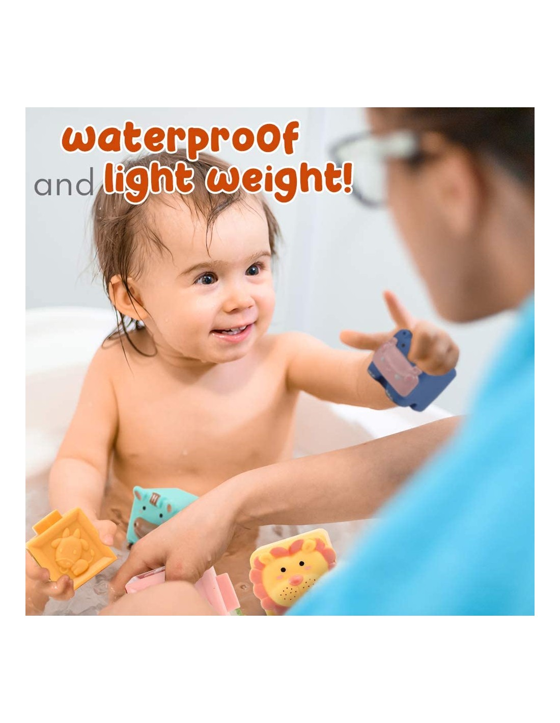 Kūdikių kaladėlės 12 vnt., jungiasi tarpusavyje, Montessori žaislai, tinka žaisti vonioje Kūdikių kaladėlės 12 vnt., jungiasi tarpusavyje, Montessori žaislai, tinka žaisti vonioje