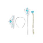 Elza kostiumas - tiulinis sijonas, karūna, pirštinės plaukų kasa, lankelis ir burtų lazdelė Elza kostiumas - tiulinis sijonas, karūna, pirštinės plaukų kasa, lankelis ir burtų lazdelė