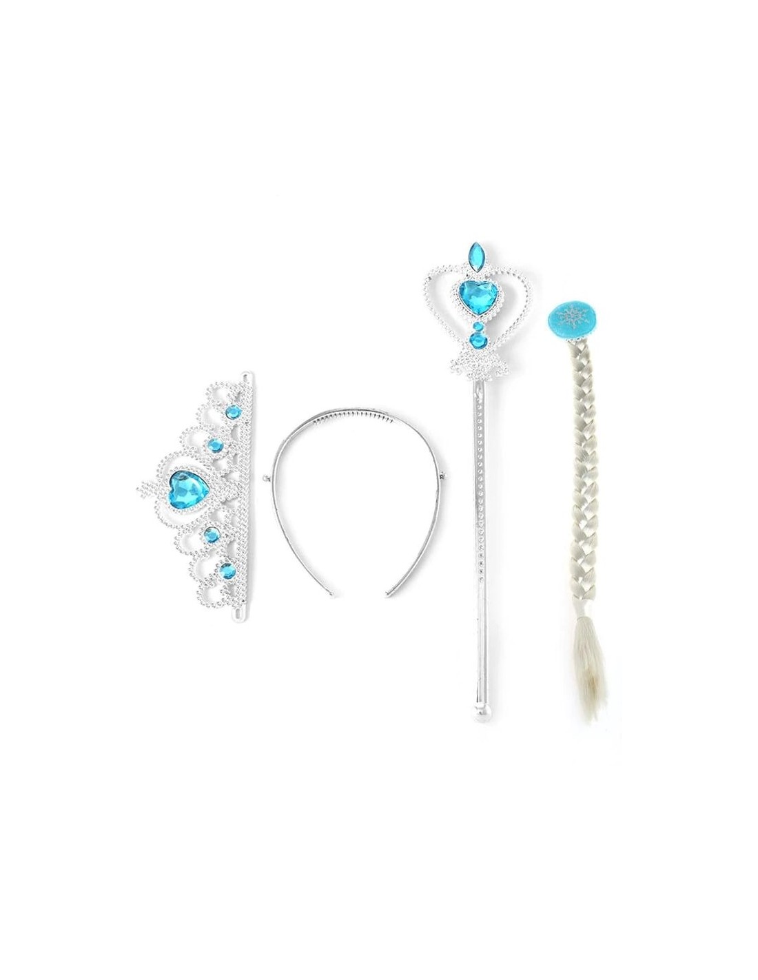 Elza kostiumas - tiulinis sijonas, karūna, pirštinės plaukų kasa, lankelis ir burtų lazdelė Elza kostiumas - tiulinis sijonas, karūna, pirštinės plaukų kasa, lankelis ir burtų lazdelė