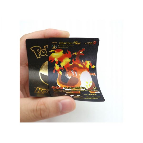 Pokemon kortos 20 vnt., spalvota ir juoda kolekcija Charizard Vmax, 2 rinkiniai