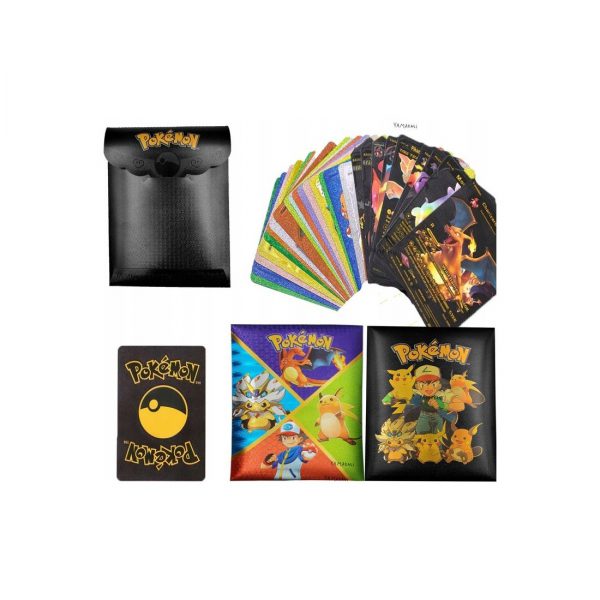 Pokemon kortos 20 vnt., spalvota ir juoda kolekcija Charizard Vmax, 2 rinkiniai
