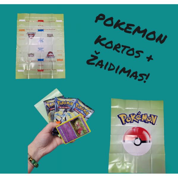 Pokemon kortos, pakuotė 70 vnt.Crown Zenith, plius žaidimas- plakatas