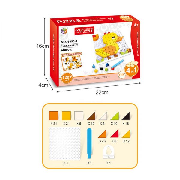 Lavinamoji dėlionė mozaika , 4 skirtingi paveikslėliai Lavinamoji dėlionė mozaika , 4 skirtingi paveikslėliai