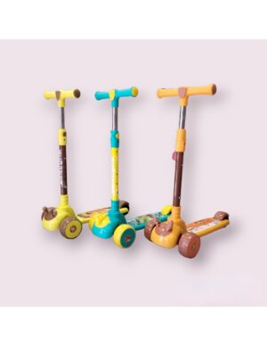 Paspirtukas 3 platūs ratai, LED šviečiantys, DINO paveiksliukas